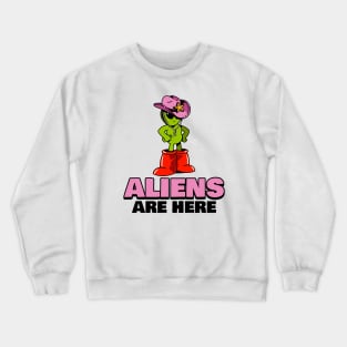 Funny Alien Aliens Meme Crewneck Sweatshirt